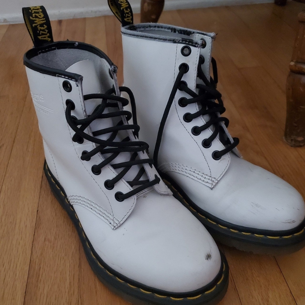 White Dr Martens Boots